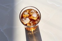 Ice coffee drink glass soda. 