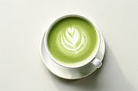 Matcha latte cup coffee drink. 