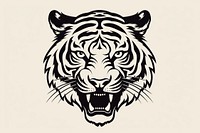 Tiger Vintage drawing animal. AI generated Image by rawpixel.