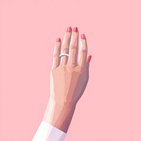 Hand wearing a ring hand manicure finger. AI generated Image by rawpixel.