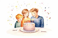 Family cake birthday dessert. AI generated Image by rawpixel.
