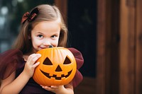 Halloween pumpkin halloween costume child. 