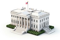 3d isometric white house architecture building. AI generated Image by rawpixel.