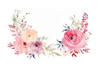 Wedding decorative frame pattern flower plant. 