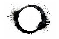 A black circle japanese brush stroke white background splattered monochrome. AI generated Image by rawpixel.