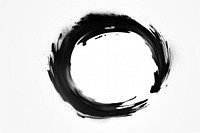 A black circle japanese brush stroke white background splattered monochrome.