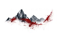 Mountain nature art white background. 