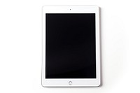 A smart tablet computer screen white background. 