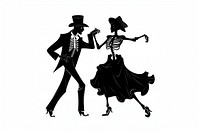 Silhouette drawing dancing black. AI generated Image by rawpixel.
