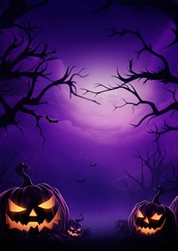 Halloween themed wallpaper with purple background.  