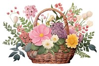 Artificial Flowers basket flower blossom. AI generated Image by rawpixel.
