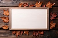 Autumn wood frame table. AI generated Image by rawpixel.