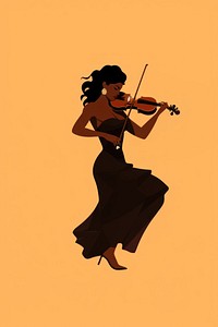 Black woman play violin adult entertainment performance. AI generated Image by rawpixel.