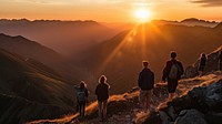 photo of sunset on the mountains.  