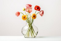 Glass vase flower plant rose. AI generated Image by rawpixel.