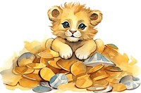 Mammal animal baby lion. AI generated Image by rawpixel.