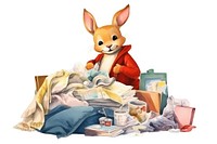 Cute rabbit animal representation relaxation. AI generated Image by rawpixel.