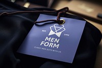 Clothes tag mockup, fashion design psd