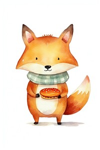 Cute fox cartoon mammal animal. AI generated Image by rawpixel.