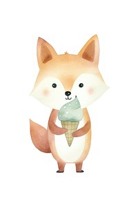 Cute fox cartoon animal mammal. 