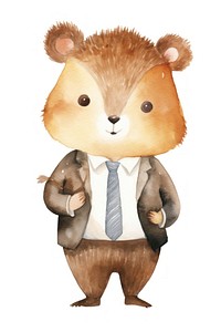 Cute hedgehog holding cartoon rodent. AI generated Image by rawpixel.
