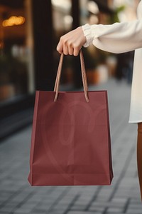 Paper shopping bag with design space