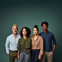 Diversity standing portrait people. 