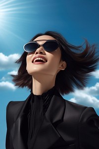 Japannese Fashion sunglasses portrait fashion. 