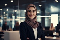 Middle East gorgeous woman smiling adult hijab. 