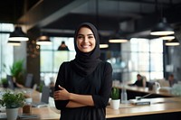 Middle East gorgeous woman smiling adult hijab. 