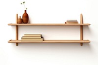 Shelf furniture wood white background. AI generated Image by rawpixel.