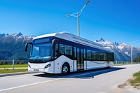 Bus vehicle blue sky. AI generated Image by rawpixel.