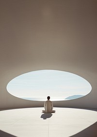Man meditating. AI generated Image by rawpixel.