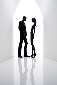 Silhouette standing shape adult. AI generated Image by rawpixel.