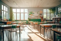 School architecture restaurant furniture. AI generated Image by rawpixel.