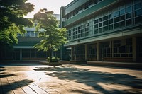 School architecture building street.