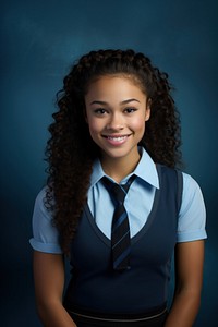 Yearbook portrait smile photo teen. 