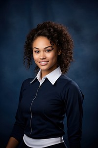 Yearbook portrait smile photo individuality. 