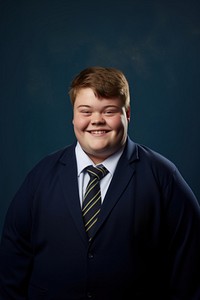 Yearbook portrait necktie adult teeth. 