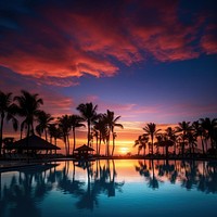 Outdoors sunset plant hotel.