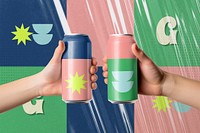 Soda can, beverage product packaging