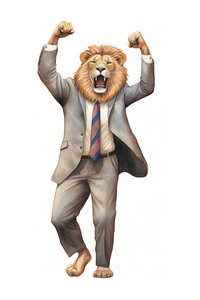 Lion business man mammal animal adult. 