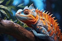 Colorful chamelon reptile chameleon animal. 