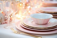 Pastel Christmas tablescape tableware saucer. 