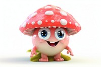 Mushroom monster cute toy white background. AI generated Image by rawpixel.