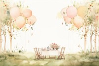 Garden party birthday balloon flower chair. 