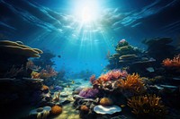 Beautiful Underwater reef underwater sea outdoors. 