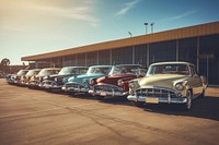 Vintage cars sales vehicle day transportation. AI generated Image by rawpixel.