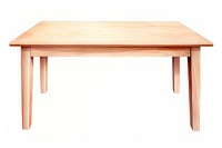 Wood table furniture desk white background. 