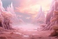 Pink pastel mountains landscape outdoors nature. AI generated Image by rawpixel.